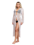 Moda verão Trico Long Kimono Mulheres Praia Resultado