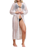 Moda verão Trico Long Kimono Mulheres Praia Resultado