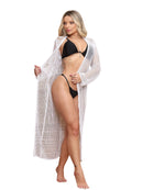 Moda verão Trico Long Kimono Mulheres Praia Resultado