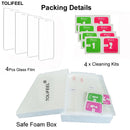 4 unidades de vidro temperado para Samsung Galaxy A12 A22 A32 A42 A52 A52S A72 A51 A71 A13 A23 A33 A53 A73 5G protetor de tela de vidro