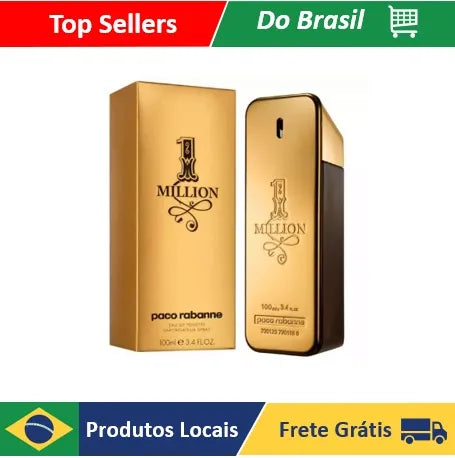 Perfume Masculino One Million Eau De Toilette Paco Rabanne Original Selado, Selo Adipec já disponível no Brasil 200ml