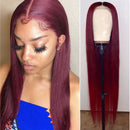 Peruca 100% cabelo humano ombre vermelho borgonha loiro laranja remy cabelo