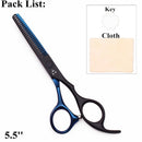Tesoura de cabelo 5.5 6.0, profissional, cabeleireiro, desbaste, barbeiro, conjunto de tesouras para corte de cabelo 440c, aço japonês 888 #