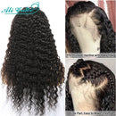 Perucas de cabelo de ondas profundas malaias pré-arrancadas 13X4 perucas de cabelo humano com frente de renda linha de cabelo natural com cabelo de bebê perucas Ali Grace