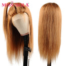 Peruca 100% cabelo humano ombre vermelho borgonha loiro laranja remy cabelo