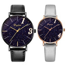 Caixa de presente céu estrelado relógio 1314 casal luminoso titânio aço não desbotado trevo de quatro folhas conjunto caixa relógios masculinos e femininos