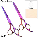 Tesoura de cabelo 5.5 6.0, profissional, cabeleireiro, desbaste, barbeiro, conjunto de tesouras para corte de cabelo 440c, aço japonês 888 #