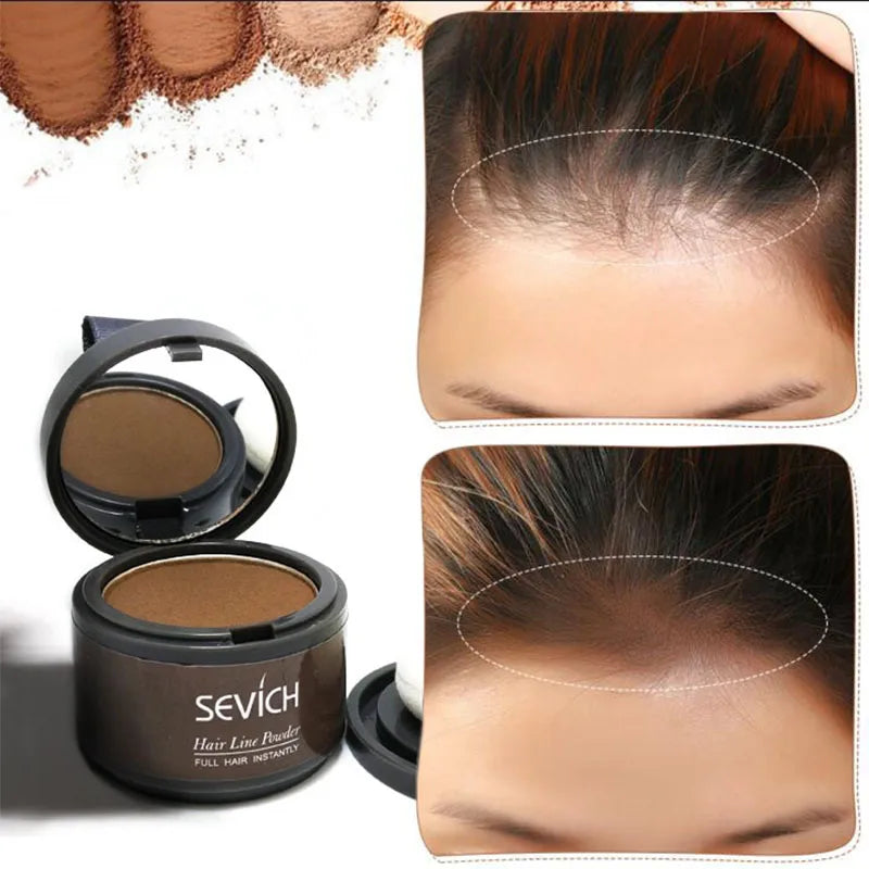 Sevich pó fofo para cabelo, 8 cores, sombra em pó natural, cobertura instantânea, maquiagem, corretivo de cabelo, cobertura à prova d'água