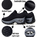 Sapatos de caminhada femininos Sapatos de malha de corrida Moda Plataforma Slip-On Tênis Almofada de ar Ginásio Sapatos de dança moderna Masculino