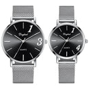 Caixa de presente céu estrelado relógio 1314 casal luminoso titânio aço não desbotado trevo de quatro folhas conjunto caixa relógios masculinos e femininos