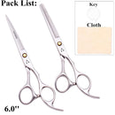 Tesoura de cabelo 5.5 6.0, profissional, cabeleireiro, desbaste, barbeiro, conjunto de tesouras para corte de cabelo 440c, aço japonês 888 #