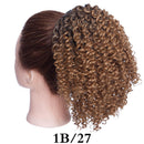 Cabelo Puff com cordão rabo de cavalo afro crespo extensão de cabelo cacheado. cabelo sintético presilha em rabo de cavalo extensão de cabelo afro-americano