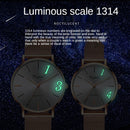 Caixa de presente céu estrelado relógio 1314 casal luminoso titânio aço não desbotado trevo de quatro folhas conjunto caixa relógios masculinos e femininos