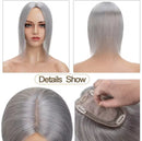 Rich Choices Base de Seda Natural Topper de Cabelo Humano 7X13CM Top Peruca para Mulheres Peças de Cabelo Extensões de Sistema de Substituição de Cabelo