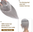 Rich Choices Base de Seda Natural Topper de Cabelo Humano 7X13CM Top Peruca para Mulheres Peças de Cabelo Extensões de Sistema de Substituição de Cabelo