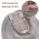 Rich Choices Base de Seda Natural Topper de Cabelo Humano 7X13CM Top Peruca para Mulheres Peças de Cabelo Extensões de Sistema de Substituição de Cabelo