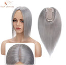 Rich Choices Base de Seda Natural Topper de Cabelo Humano 7X13CM Top Peruca para Mulheres Peças de Cabelo Extensões de Sistema de Substituição de Cabelo