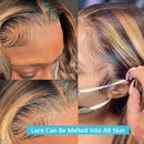 Perucas de cabelo humano preplucked 13x4 laço frontal bob peruca para mulher renda transparente