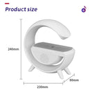 Luz noturna LED RGB inteligente Ambiente Lâmpada de cabeceira Alto-falante Bluetooth Carregador sem fio Crianças Dormir Quarto Decoração Lâmpadas de mesa