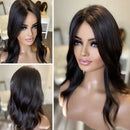 Grampo em peruca ondulado cabelo humano topper cabelo humano virgem europeu pele natural couro cabeludo base de seda mulheres peruca livre divisão