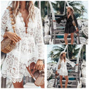 Sexy Woman Clothes Beach Outing Hollow Women's Beach Outlet 2022 Bikini Swimsuit Beach Cover Up Women's Suit Dress Free Shipping