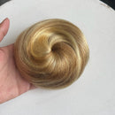 Puxos de cabelo humano Garra com cordão Rabo de cavalo Flexível Pedaços de cabelo updo Donut Chignon Clipe em pãezinhos para casamento e show