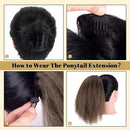 Cabelo natural rabo de cavalo cabelo curto para mulheres rabo de cavalo extensões de cabelo sintético