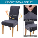Capa de cadeira elástica de veludo para casa capas de assento elásticas macias para cozinha cadeiras de jantar de casamento estojo protetor removível para cadeira
