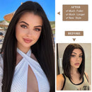 Grampo reto em extensões de cabelo humano, uma peça com 5 grampos, brasileiro, macio, uma peça, extensão de cabelo humano natural para mulheres