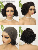 Gemlong hair 4x4 Lace Frontal Glueless Loose Wave Wig Short Bob Remy Brazilian 100%  Human Hair Transprent For Women