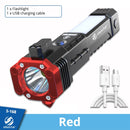 Lanterna LED super brilhante com martelo de segurança e ímãs fortes luz lateral tocha lanterna portátil para acampamento de aventura