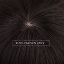 Perucas pretas Pixie Cut cabelo humano real curto peruca reta com franja marrom escuro corte de cabelo em camadas perucas de cabelo humano para mulheres femininas