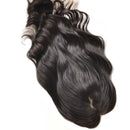 Grampo em peruca ondulado cabelo humano topper cabelo humano virgem europeu pele natural couro cabeludo base de seda mulheres peruca livre divisão