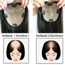 Grampo em peruca ondulado cabelo humano topper cabelo humano virgem europeu pele natural couro cabeludo base de seda mulheres peruca livre divisão