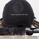 Perucas pretas Pixie Cut cabelo humano real curto peruca reta com franja marrom escuro corte de cabelo em camadas perucas de cabelo humano para mulheres femininas