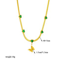 Colar com Pingente de Olhos Azuis para Mulheres Nova Corrente Gargantilha Multicamadas Presentes Jóias DIEYURO 316L Aço Inoxidável Borboleta Fechamento da Lua