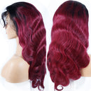 Lace Front Perucas Para Mulheres Cabelo Humano Ombré 1b 99j Borgonha Lace Front Perucas Mel Loiro HD Lace Frontal Perucas Coloridas