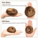 Puxos de cabelo humano Garra com cordão Rabo de cavalo Flexível Pedaços de cabelo updo Donut Chignon Clipe em pãezinhos para casamento e show