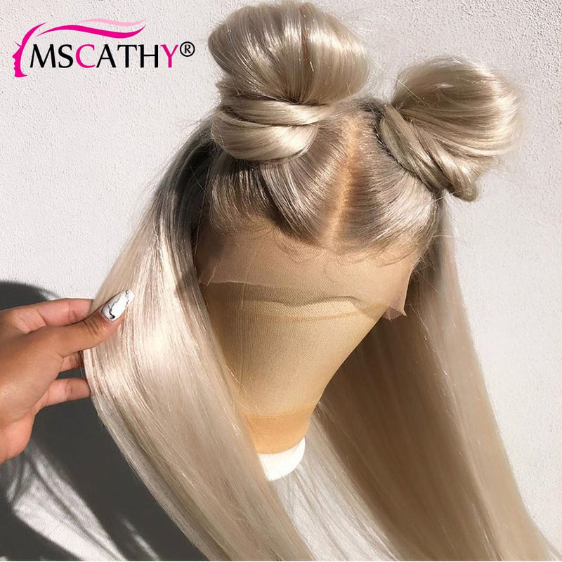 Perucas Para Mulheres Longas Retas 613 Loiro Remy Peruca de Cabelo Humano HD Transparente Lace Frontal Perucas Ice Blonde Colored Lace Front