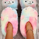 Chinelos de algodão de alpaca com tudo incluído Moda feminina Chinelos para casa inverno quente feminino sapatos de pelúcia tamanho único sapatos macios