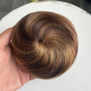 Puxos de cabelo humano Garra com cordão Rabo de cavalo Flexível Pedaços de cabelo updo Donut Chignon Clipe em pãezinhos para casamento e show