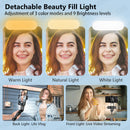 Bastão de selfie com estabilizador Gimbal Tripé com luz de preenchimento sem fio Bluetooth para para HUAWEI Xiaomi IPhone 13 Celular Smartphone