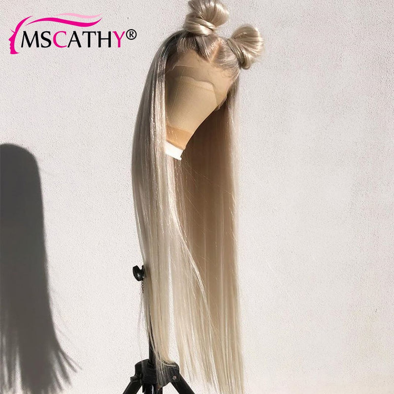 Perucas Para Mulheres Longas Retas 613 Loiro Remy Peruca de Cabelo Humano HD Transparente Lace Frontal Perucas Ice Blonde Colored Lace Front