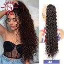 Cabelo rabo de cavalo sintético longo crespo encaracolado cordão sintético rabo de cavalo clip-in extensão de cabelo para mulheres aparência natural 22 polegadas lihui