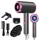 Secador de cabelo com difusor, escova pente, 1800w, iônico, com difusor, temperatura constante, cuidados com o cabelo, sem danos