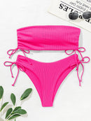 Sexy biquinis 2023 mulher bandeau maiô feminino banho feminino cintura alta conjunto de biquíni 2 peça verão nadar praia wear maiô