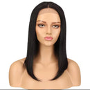 Perucas peruanas elegantes, retas, com parte frontal, cabelo humano natural, ombré, trama 99J, cabelo curto, bob, remy