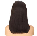 Perucas peruanas elegantes, retas, com parte frontal, cabelo humano natural, ombré, trama 99J, cabelo curto, bob, remy