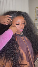 Perucas frontais de renda onda de água peruca cacheada com fechamento em renda peruca de cabelo humano de renda completa para mulher