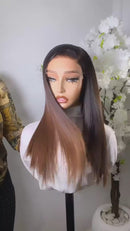 Peruca Colorida  HD Transparente Lace Front Cabelo Humano Peruca Sem Cola Pronta Para Usar